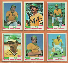 1982 1983 Topps Oakland Athletics Team Lot 27 diff Joe Rudi Tony Armas   - £3.92 GBP