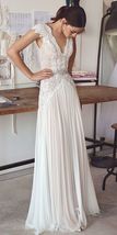 Beach Boho Wedding Dresses Backless Bohemian Lace Bridal Dress Gown - £134.26 GBP