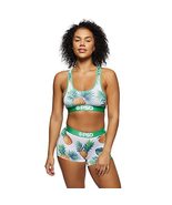 PSD Women's Pineapple Palms Sports Bra, White, XXL - $35.23