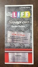 Snap-on Tools Game of Life Board Game Hasbro Family Collector: Game Inst... - £7.76 GBP