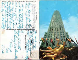 New York City RCA Building Rockefeller Center Posted From June 1950 VTG Postcard - £7.34 GBP