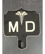 M.D. Medical license plate topper Sign Topper Vintage Plastic 5 3/4&quot; - $44.55