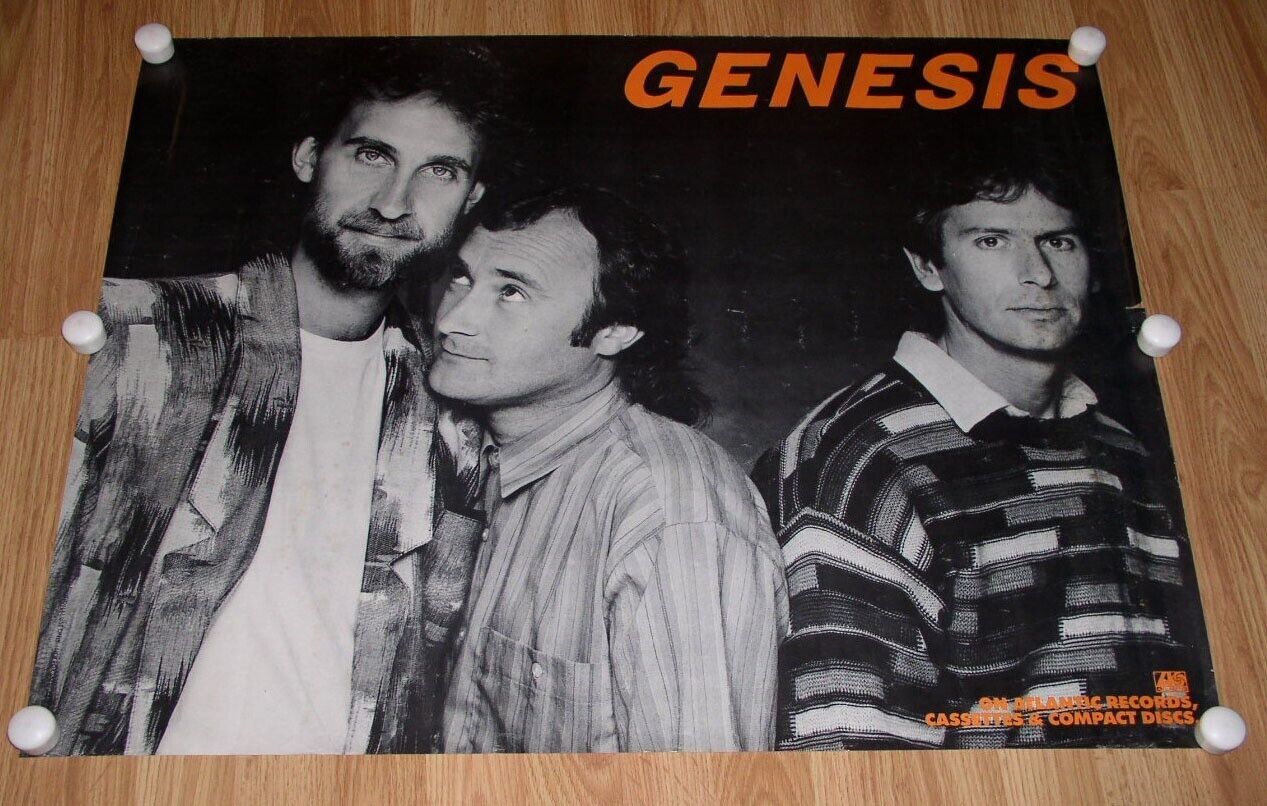 Primary image for Genesis Poster Atlantic Records Promo Group Pose 1980's Invisible Touch