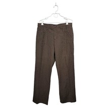 Gloria Vanderbilt Pants Womens Size 14 Brown Pinstripe Cotton Blend Work... - $18.70