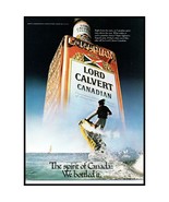 1979 Lord Calvert Canadian Whiskey Vintage Print Ad Jet Ski Sailboat Wal... - £8.30 GBP