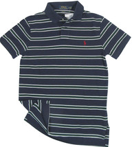 NEW! Polo Ralph Lauren Custom Fit Striped Polo Shirt! Sm Navy White Gree... - $44.99