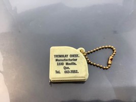 Vintage Keyring TREMBLAY CHEST Keychain MANUFACTURIER  Porte-Clés TAPE M... - $7.33