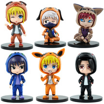 6pcs/set Anime Narutoo Kakashii Hatakke Fashion Cloth Action Figure Model Toys - £21.91 GBP