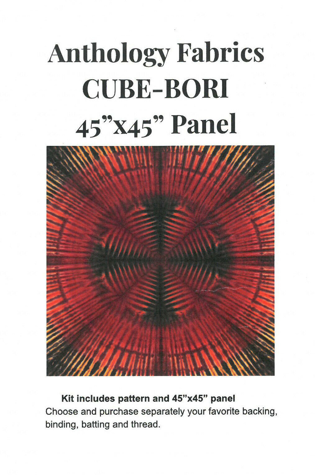 Fabric Kit - Cube-Bori Anthology Fabrics 45" x 45" Panel Quilting Kit M421.13 - $14.97