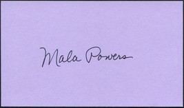 MALA POWERS SIGNED 3X5 INDEX CARD CYRANO DE BERGERAC ROXANE PERRY MASON ... - $17.63