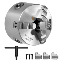 VEVOR 3-Jaw Self-Centering Lathe Chuck, 3", 0.08-2.48" (2-63 mm) Clampin... - $42.99