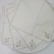 Vintage Fleur de Lis 11 Inch Square Napkin Set of 4 Kitchen &amp; Bar - $483.16 MXN