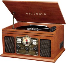 Victrola Nostalgic 6-in-1 Bluetooth Record Player &amp; Multimedia Center with - £121.13 GBP