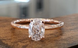 2Ct Oval Cut D/VVS1 Diamond Engagement Ring Wedding Band Set 14k Rose Gold Over - £79.01 GBP