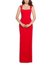 Xscape Off-The-Shoulder Double-Strap Dress, Color RED Women Size 14 - $83.16