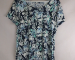 Croft &amp; Barrow Women&#39;s Silky Smooth Floral Cap Sleeve Blouse Size Large - $12.60