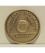 Alcoholic 6 Year Recovery 6 Yr Chip Medallion Coin Medal Token  AA Anony... - £3.91 GBP