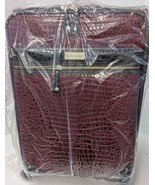 New! Samantha Brown Burgundy Spinner Wheeled Luggage Suitcase 16&quot;W x 10&quot;... - $181.30