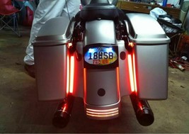 2x Harley Davidson LED Fender Brake Tail Light Turn Signal Bar Turbo Bag... - $18.96