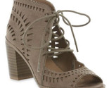 Canyon River Blues RENEE Tan Lace-Up Back Zip Bootie Style Sandals Heels... - $18.81