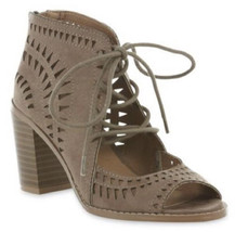 Canyon River Blues RENEE Tan Lace-Up Back Zip Bootie Style Sandals Heels... - £15.01 GBP