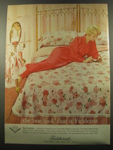 1959 Fieldcrest Royal Carnation Coverlet Advertisement - £14.55 GBP