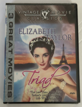 Elizabeth Taylor Triad (DVD, 2004, 3 features) Vintage movie classics - £7.81 GBP