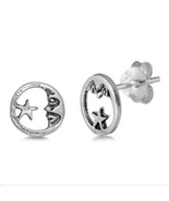Moon star sterling silver studs - €12,16 EUR