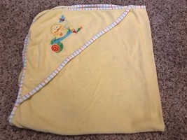 Babies R Us Baby Yellow Embroidered Duck Snail Butterfly Hooded Towel - £4.30 GBP