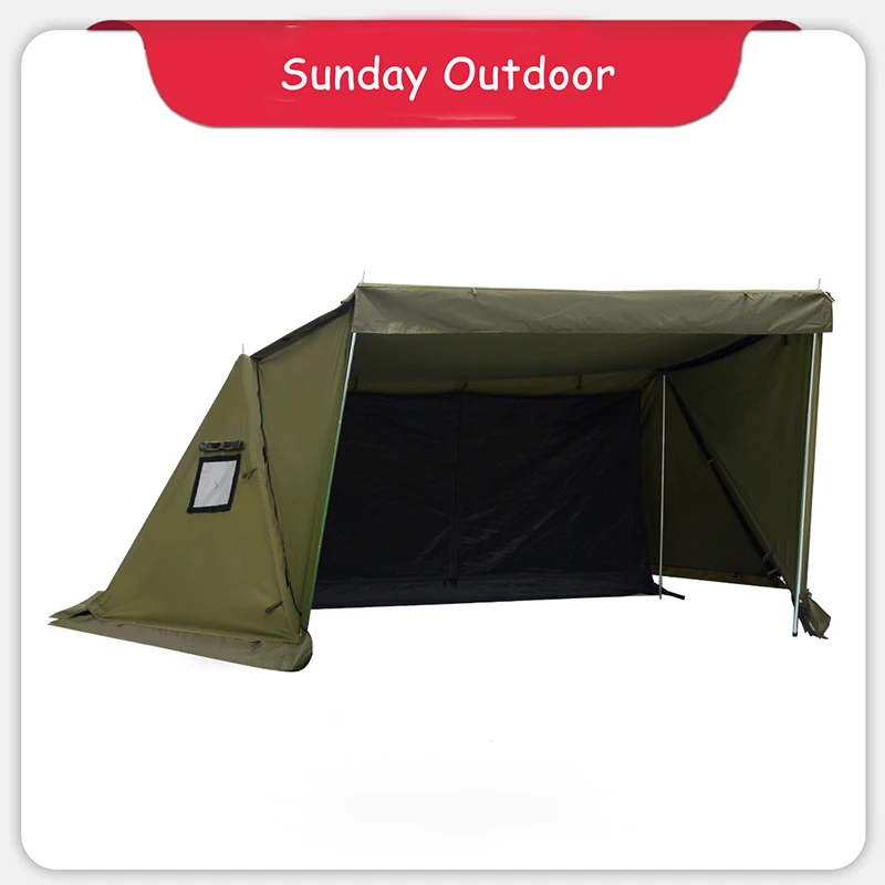 Cotton Canvas Hot Tent with Two Tarp Poles and Two Tent Poles | Latest V... - £325.47 GBP