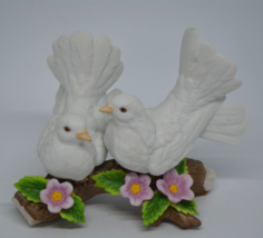 COURTSHIP DOVES FIGURINE 1453 porcelain statue homco home interior gift bird vtg - £22.83 GBP