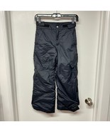 Columbia Boys Solid Black Snow Pants Waterproof Ski Size Small 8 Adjustable - $27.72