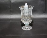 Vintage 7&quot; Tulip Style Ruffle Vase Candle Holder By Block Crystal - SHIP... - $24.54