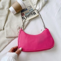 Women&#39;s Bag PU Leather 2021 New Solid Color Armpit Underarm Shoulder Bags for Wo - £21.07 GBP