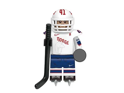 Hockey Player Norway Team Building Minifigure Bricks US - £7.36 GBP