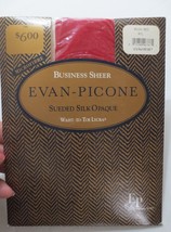 Evon-Picone Business Sheer Sueded Silk Opaque Lycra pantyhose Rich Red Sz M/L - £4.70 GBP
