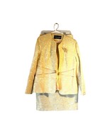 Moshita Couture Women’s 12 Gold Metallic Skirt Suit Jacket Formal Made in USA - $103.15 CAD