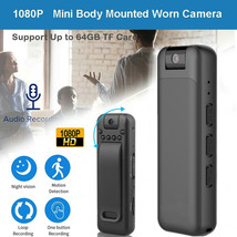 1080P Hd Video Dvr Clip Ir Night Cam 8-Hour Camcorder Mini Police Body Camera Us - £29.22 GBP