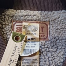 Vintage C.E. Schmidt Workwear TV53BB Men's 2XLR Brown Cotton Blend Full Zip Vest image 5