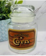 Vintage Aunt Jenny’s Poppin’ Corn Glass Jar with lid 1980 Popcorn Storag... - $311.52 MXN