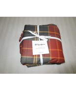 NWT SPOONFLOWER 100% Luxe Cotton Sateen RUST/GREY PLAID TABLECLOTH - 70&quot;... - £62.41 GBP