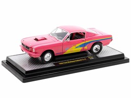 1966 Ford Mustang Fastback 2+2 Pink with Blue and Yellow Stripes &quot;Pro Street&quot;... - £43.74 GBP