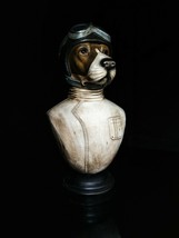Dog Aviator Statue 14.5&quot; H  x 7.5&quot; W x 9&quot; D . - £195.89 GBP