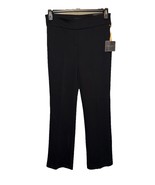 Christian Siriano New York Pants Women Black Mid Rise Straight Leg Stret... - $1,439.65 MXN