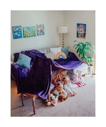 Fleece Blanket Oversized Blanket Purple - 300Gsm Soft Lightweight Plush ... - $90.99