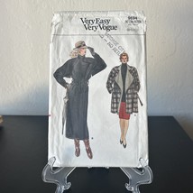 Vtg VOGUE Misses Coats Pattern #9694 Sz 8-10-12 Uncut FF 1986 - $185.64 MXN
