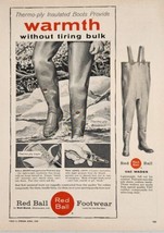 1958 Print Ad Red Ball Footwear Fishing Boots Ball-Band Mishawaka,Indiana - £14.85 GBP
