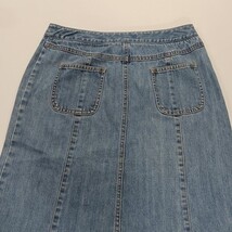 Talbots Women's Blue Cotton A-Line Denim Skirt Pockets Size 8 Waist 29" image 15