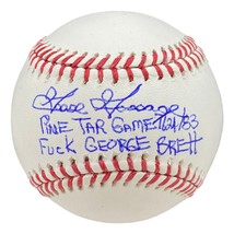 Oca Gossage Yankees Autografato Ufficiale MLB Baseball Pino Tar Insc F Brett Bas - £168.59 GBP