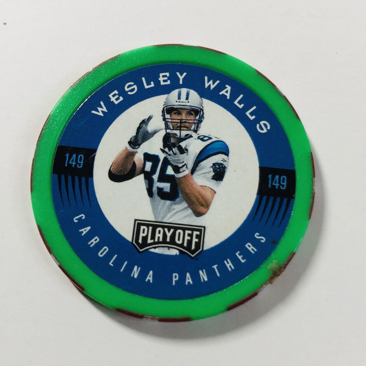 Wesley Walls Carolina Panthers 1997 Playoff Chip Shots Green - $2.59